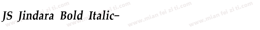 JS Jindara Bold Italic字体转换